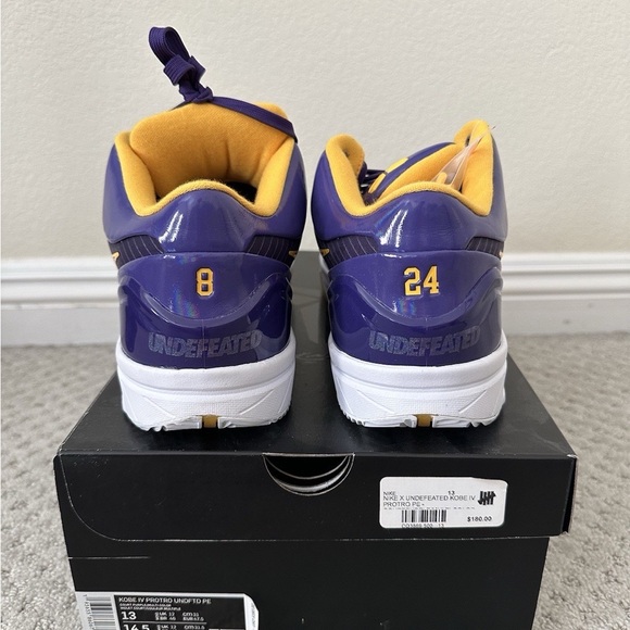 Nike Undefeated KOBE 4 Protro UNDFTD PE Court Purple/Lakers Colors New with Box - Picture 3 of 4
